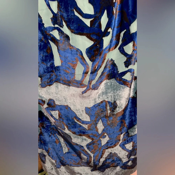 NWT Salvatore Ferragamo Draped Printed Devoré-Velvet Dress Size 42 (6) - Picture 10 of 14